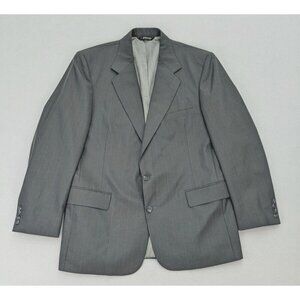 Vintage Men's Blazer Jacket Size 42R Gray Pinstripe Sport Coat John G Craigmiles